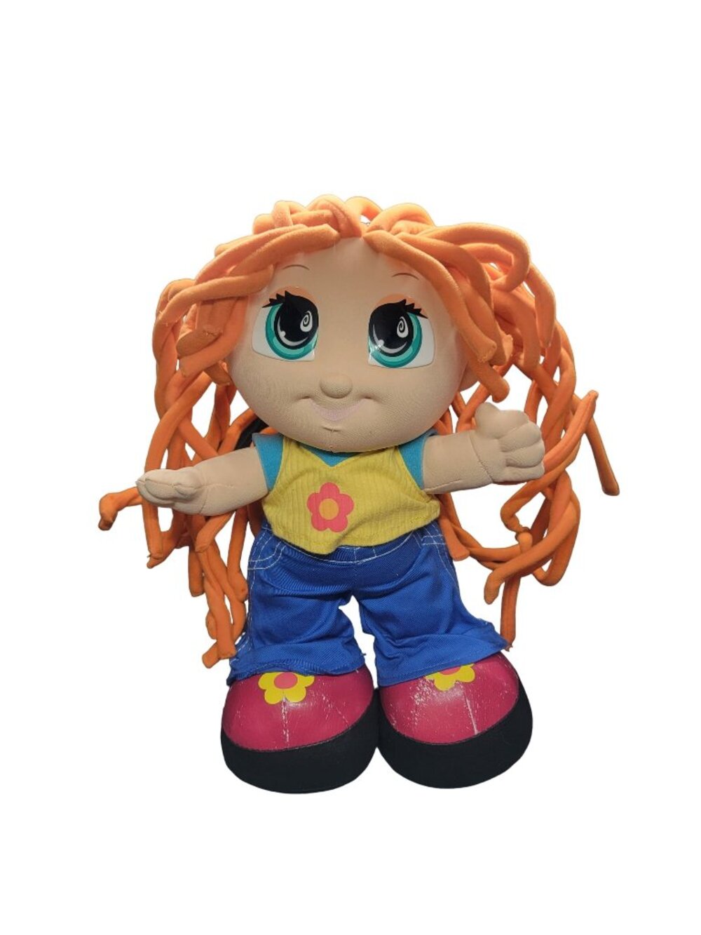 ⭐Vintage Curly Q's Play Along Doll Bendable Orange Hair 13"  Hair 2002 not iron